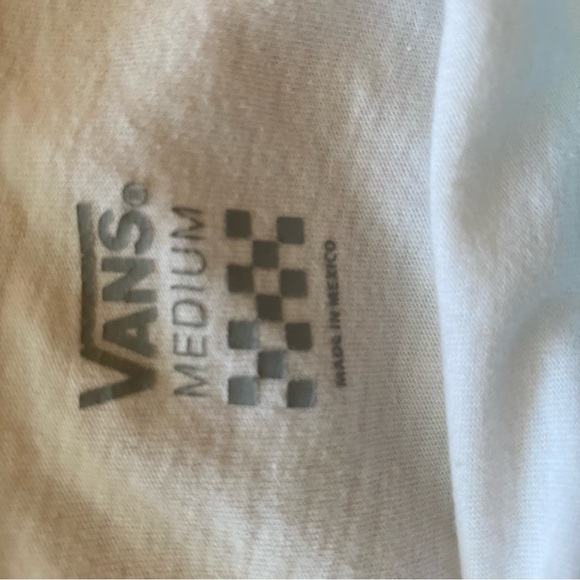 Vans, the green and crème shirts are small the white and green one is medium - Picture 8 of 8